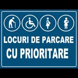 Placuta pentru locuri de parcare cu prioritate