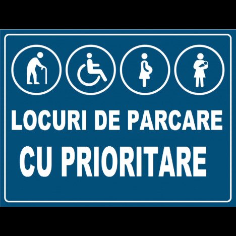 Placuta pentru locuri de parcare cu prioritate